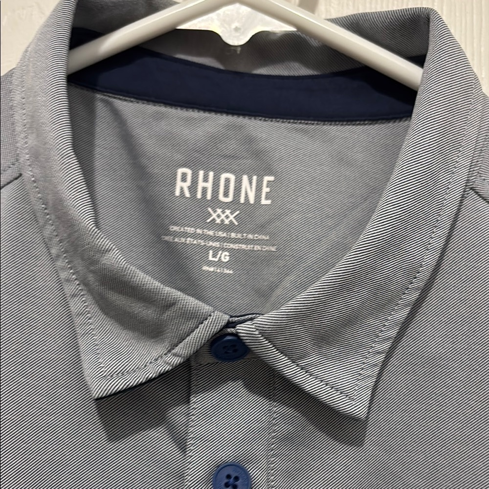 Rhone Blue Casual Button Down Shirt - Picture 2 of 6